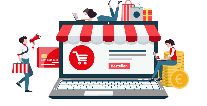 Schaubild Onlineshop