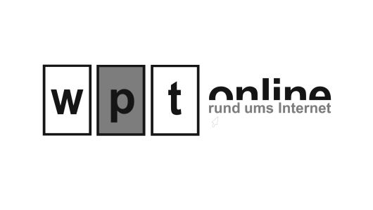 wpt Logo in schwarz weiß